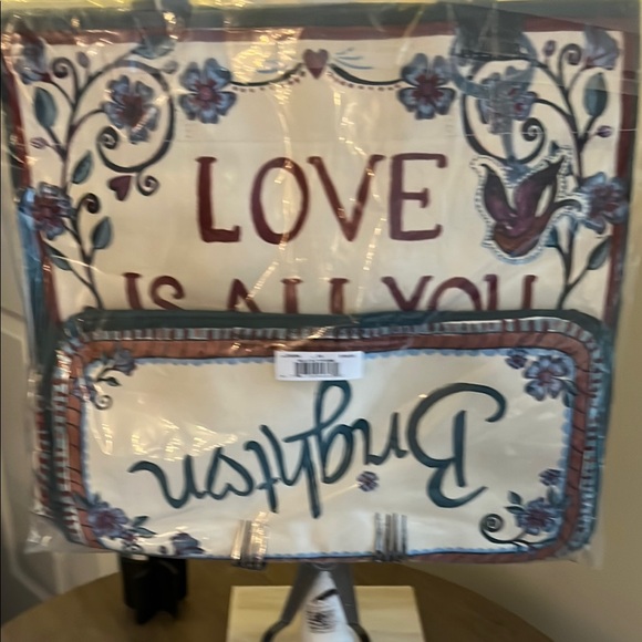 Brighton Green and Purple Artistic Tote Bag - Picture 2 of 3